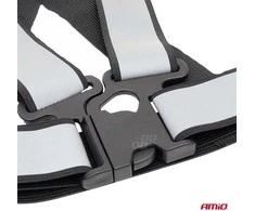 Atšvaitinė liemenė su diržais – juoda AMIO-03938