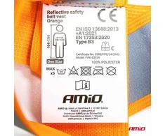 Atšvaitinė liemenė su diržais – oranžinė AMiO-03939