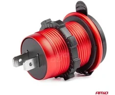 Automobilinis atsparus vandeniui įkroviklis USB + USB-C 12/24 V MOD-09, AMIO-02859