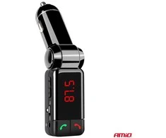 Automobilinis FM siųstuvas, 2×USB-A 12V 24V AMIO-04650