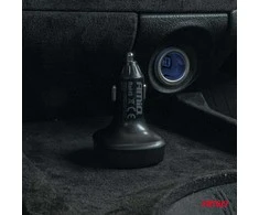 Automobilinis FM siųstuvas, 2×USB-A 12V 24V AMIO-04648
