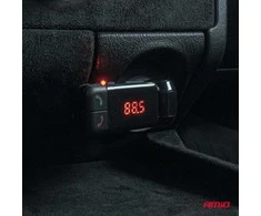 Automobilinis FM siųstuvas, 2×USB-A 12V 24V AMIO-04650