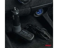 Automobilinis FM siųstuvas, 2×USB-A 1×USB-C Micro SD 12V 24V AMIO-04653