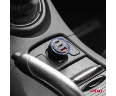Automobilinis įkroviklis 2x USB-C + USB-A 12/24V 95W AMIO-04372