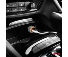 Automobilinis įkroviklis USB-A + USB-C 38W 12/24V AMiO-03883