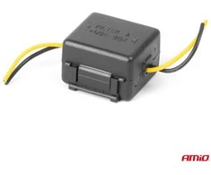 Automobilinis trukdžių šalinimo filtras su stikline saugiklio apsauga 12V AMIO-04099