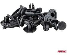 Automobilinių tvirtinimo kaiščių ir segtukų rinkinys, 120 vnt. AMIO-04736