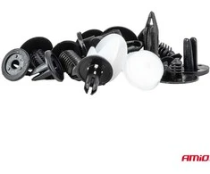 Automobilinių tvirtinimo kaiščių ir segtukų rinkinys, 415 vnt. AMIO-04738