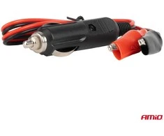 Automobilio maitinimo lizdo adapteris su „krokodilo“ gnybtu 12/24V, 60 cm, AMIO-03802
