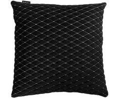 Automobilio pagalvė EVAtech 40x40 cm - juoda / baltos siūlės