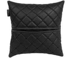 Automobilio pagalvė EVAtech ECO 30x30 cm - juoda / juodos siūlės