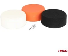 Automobilio poliravimo diskų komplektas 3 vnt. x 125 mm + M14 adapteris AMIO-02648