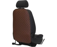 Automobilio sėdynės atlošo apsauga nuo vaikų EVAtech ECO 75x46 cm - ruda / rudos kraštai / rudos siūlės