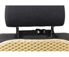 Automobilio sėdynės atlošo apsauga nuo vaikų EVAtech 68x46 cm - smėlio / smėlio kraštai
