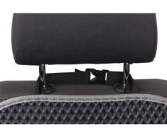 Automobilio sėdynės atlošo apsauga nuo vaikų EVAtech 68x46 cm - pilka / pilki kraštai