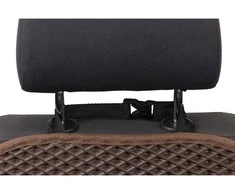 Automobilio sėdynės atlošo apsauga nuo vaikų EVAtech 68x46 cm - ruda / rudi kraštai
