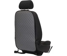 Automobilio sėdynės atlošo apsauga nuo vaikų EVAtech ECO 75x46 cm - pilka / juodi kraštai / pilkos siūlės