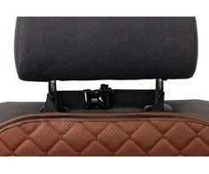 Automobilio sėdynės atlošo apsauga nuo vaikų EVAtech ECO 75x46 cm - ruda / rudos kraštai / rudos siūlės