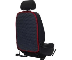 Automobilio sėdynės atlošo apsauga nuo vaikų EVAtech 68x46 cm - pilka / raudoni kraštai