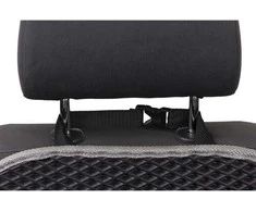 Automobilio sėdynės atlošo apsauga nuo vaikų EVAtech 68x46 cm - juoda / pilki kraštai