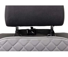 Automobilio sėdynės atlošo apsauga nuo vaikų EVAtech ECO 75x46 cm - pilka / pilki kraštai / pilkos siūlės