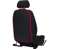 Automobilio sėdynės atlošo apsauga nuo vaikų EVAtech 68x46 cm - juoda / raudoni kraštai