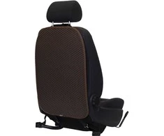 Automobilio sėdynės atlošo apsauga nuo vaikų EVAtech 68x46 cm - ruda / rudi kraštai