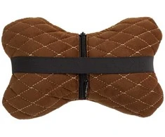 Automobilio sėdynės galvos atramos pagalvė EVAtech 27x16 cm - ruda / rudos siūlės