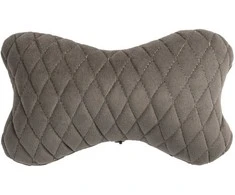 Automobilio sėdynės galvos atramos pagalvė EVAtech 27x16 cm - pilka / pilkos siūlės