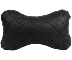 Automobilio sėdynės galvos atramos pagalvė EVAtech ECO 27x16 cm - juoda / juodos siūlės