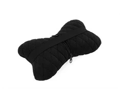 Automobilio sėdynės galvos atramos pagalvė EVAtech 27x16 cm - juoda / juodos siūlės