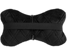 Automobilio sėdynės galvos atramos pagalvė EVAtech 27x16 cm - juoda / juodos siūlės