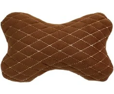 Automobilio sėdynės galvos atramos pagalvė EVAtech 27x16 cm - ruda / rudos siūlės