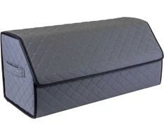 Bagažinės daiktadėžė EVAtech ECO L 30x30x65 cm - pilka / juodi kraštai / pilkos siūlės / juodas vidus