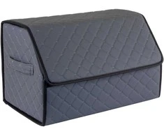 Bagažinės daiktadėžė EVAtech ECO M 30x30x50 cm - juoda / juodi kraštai / mėlynos siūlės / juodas vidus