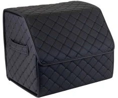 Bagažinės daiktadėžė EVAtech ECO S 30x30x35 cm - juoda / juodi kraštai / juodos siūlės / juodas vidus