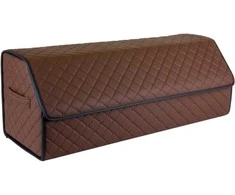 Bagažinės daiktadėžė EVAtech ECO XL 30x30x80 cm - ruda / juodi kraštai / rudos siūlės / juodas vidus
