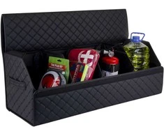 Bagažinės daiktadėžė EVAtech ECO XL 30x30x80 cm - juoda / juodi kraštai / juodos siūlės / juodas vidus