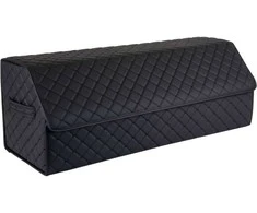 Bagažinės daiktadėžė EVAtech ECO XL 30x30x80 cm - juoda / juodi kraštai / juodos siūlės / juodas vidus