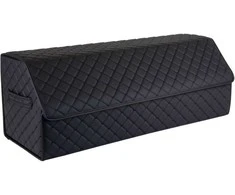 Bagažinės daiktadėžė EVAtech ECO XL 30x30x80 cm - juoda / juodi kraštai / juodos siūlės / raudonas vidus