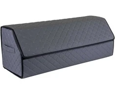 Bagažinės daiktadėžė EVAtech ECO XL 30x30x80 cm - pilka / juodi kraštai / pilkos siūlės / juodas vidus