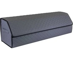 Bagažinės daiktadėžė EVAtech ECO XXL 30x30x100 cm - pilka / juodi kraštai / pilkos siūlės / raudonas vidus