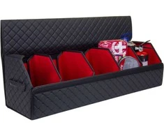 Bagažinės daiktadėžė EVAtech ECO XXL 30x30x100 cm - juoda / juodi kraštai / juodos siūlės / raudonas vidus