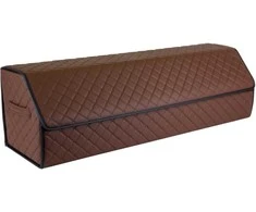 Bagažinės daiktadėžė EVAtech ECO XXL 30x30x100 cm - ruda / juodi kraštai / rudos siūlės / juodas vidus