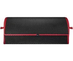 Bagažinės daiktadėžė EVAtech PRO L 32x75x30 cm - juoda / raudoni kraštai