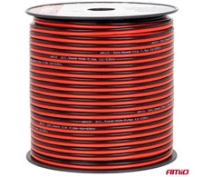 Dvejų gyslų CCA kabelis, 2x1.5mm² 100m 7.5A AMIO-04459