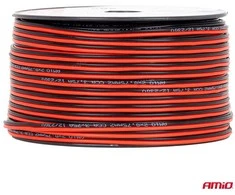 Dviejų laidininkų CCA garsiakalbių kabelis 2×0,75 mm², 100 m, 3,75 A AMIO-04457