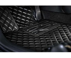 Eko odos kilimėliai QuiltyMats AUDI A2 2000-2005m. (Juoda / juodos siūlės)