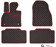 Eko odos kilimėliai QuiltyMats AUDI A8 nuo 2018m. (D5) (Juoda / raudonos siūlės)