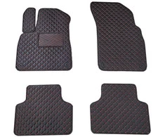 Eko odos kilimėliai QuiltyMats AUDI Q8 nuo 2018m. (Juoda / raudonos siūlės)